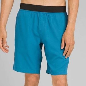 PrAna Mojo Mens Large River Rock Blue Shorts Yoga